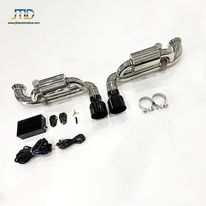 Nouveau stock, vente chaude, échappement Catback Valvetronic JTLD en acier inoxydable 304 de 1,5 mm poli miroir pour Porsche 911 <span class=keywords><strong>GT3</strong></span> - Product Image 3