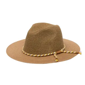 JAKIJAYI-Sombrero panamá personalizado para hombre y mujer, sombrero de paja de papel, venta al por mayor