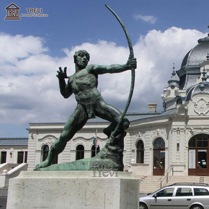 Escultura Deportiva de Metal Antiguo Personalizada, Figura de Arquero en Bronce - Product Image 6
