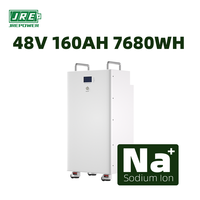 Batterie de stockage d'énergie domestique Sodium-Ion 48V 160Ah, alimentation solaire 5-10kW, IP65, empilable, personnalisation CAN prise en charge