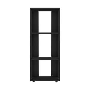 DB FM FURNITURE Modoc <b>Open</b> Storage Bookcase in Black Melamine Versatile Furniture for Home Office Workshop Living Room Dining - Product Image 2