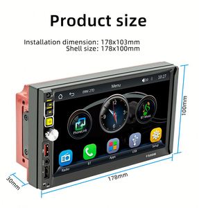7 inch hiển thị kỹ thuật số 2DIN MP5 xe <span class=keywords><strong>stereo</strong></span> với Carplay cho OBD2 RGB khuếch đại 1 năm bảo hành - Product Image 4