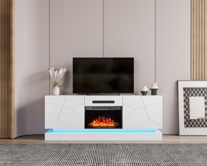 מודרני מבריק גבוהה לבן mdf אח טלוויזיה לעמוד הוביל-מואר לוח עץ ארון יחידות שולחן טלוויזיה עבור ריהוט סלון מלון - Product Image 1