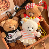 Porte-clés Ours en Peluche Déguisé Adorable et Exquis, Breloque de Sac en Peluche Chaude et Réconfortante, Cadeau d'Anniversaire Parfait, Vente en Gros