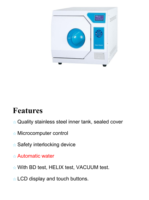 Esterilizador a Vapor de Mesa EURVET Clase B, Autoclave Preaspirado con Impresora USB para Clínica Dental, Salón de Belleza, Laboratorio, Hospital