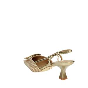 Scarpe da Donna Gold & Gold con Tacco Slingback Beige Metallizzato - Product Image 2