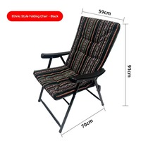 Chaise pliante d'extérieur double usage en acier inoxydable, pour pause déjeuner, loisirs, portable, inclinable, avec dossier en coton, pour la plage, nouveauté