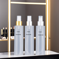 Bouteille pulvérisateur fine en plastique PET blanc de 50 ml à 500 ml avec pompe dorée ou argentée, en stock, pour shampoing, sérigraphie, faux cils