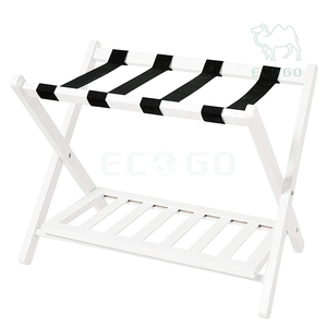 Capacidad inteligente Soporte de equipaje de bambú Maletas Portaequipajes de madera - Product Image 5