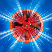 Hochgeschwindigkeits-Gusseisen-Axialventilator 2800 U/min AC-Betrieben 100% Kupferdrahtmotor Zwei Kugellager Haushalts-Abluftventilator