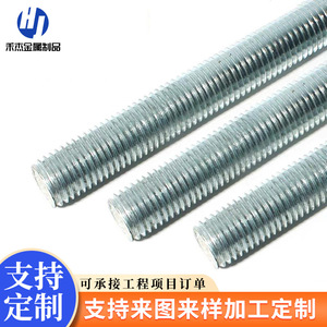 Varilla roscada sin cabeza Q235 de acero al carbono zincado, rosca UNC, grado A, nivel 4.8 para equipos de comunicación - Product Image 2