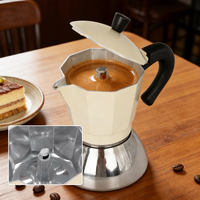 Cafetière italienne en aluminium de haute qualité, cafetière octogonale, cafetière italienne pour cuisinière, cafetière espresso, moka pot