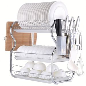 Organizador de Platos para Cocina, Escurridor Antioxidante, Rejilla de Secado para Jabón de Platos, Contenedor Acolchado para Almacenamiento de Platos de Hotel, Rejilla de Drenaje para Horno - Product Image 1