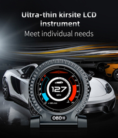 Universal OBD2 HUD Bulat Smart Car Digital Gauge Head up Display Speedometer Tachometer Monitor Data Mengemudi Kendaraan