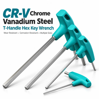 Clés Allen ergonomiques à poignée en forme de canne, en acier au chrome-vanadium, à double entraînement, métriques, pour la réparation de machines et de vélos
