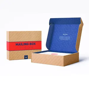 मुद्रित तह अनुकूलित रंग के कपड़े पैकिंग शिपिंग बक्से क्राफ्ट शिपिंग बक्से कस्टम लोगो