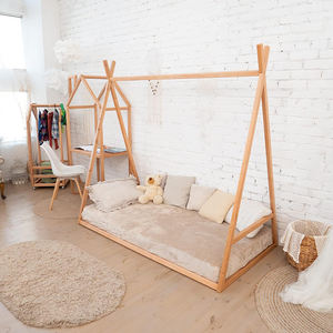 <span class=keywords><strong>Tipi</strong></span> en bois <span class=keywords><strong>lit</strong></span> jumeau pour enfants-Toddler Loft Bed Twin - Montessori Kids Room Furniture-<span class=keywords><strong>Tipi</strong></span> Twin Bed A Frame - Product Image 5