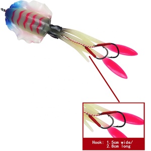 Jig de Calamar Morbido 60g Luminescent <span class=keywords><strong>UV</strong></span> en Plastique Souple, Appât <span class=keywords><strong>pour</strong></span> Calamar, Leurre de Pêche au Thon - Product Image 2