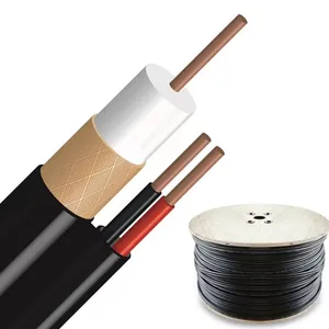 Kabel koaksial KX6 / RG58 / RG59 / RG6 / RG11 dengan kabel koaksial semi jadi daya