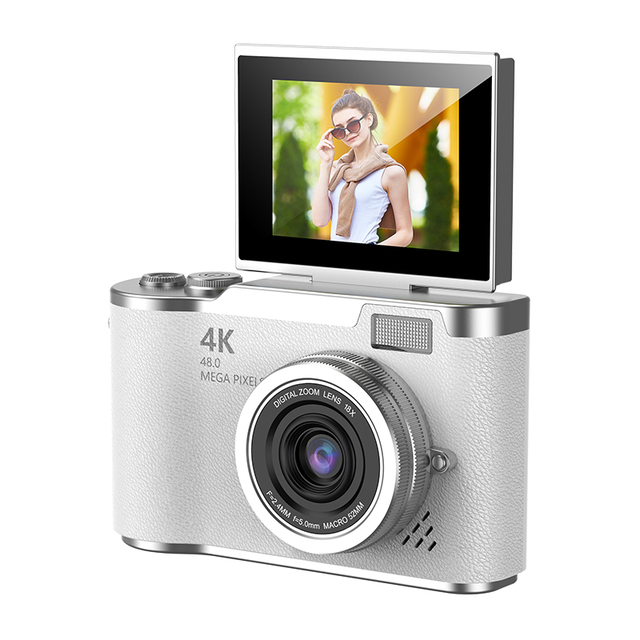 4K Digital Camera 8X Digital Zoom 48MP Vlog Video Recorder for YouTube & Video Camera 180° Flip Screen Selfile Camera