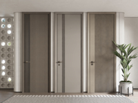 Porte en bois MDF minimaliste moderne pour l'intérieur résistant à l'humidité ignifuge pour la décoration de la cuisine, de l'hôtel et de la chambre à coucher.