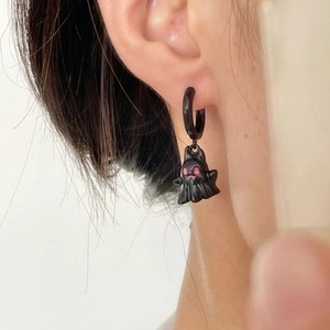 Cartoon Ghost Drop Earrings Zinc Alloy Asymmetrical Design Women's Fashion Earrings - Product Image 3