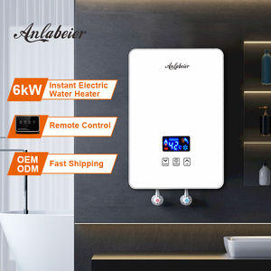เครื่องทำน้ำอุ่นไฟฟ้าแบบไร้ถัง 6 กิโลวัตต์ หน้าจอสัมผัส 220 โวลต์ ELCB IPX4 5 สี สำหรับห้องน้ำ ผู้ผลิตจากโรงงานจีน ได้รับมาตรฐาน CE - Product Image 1