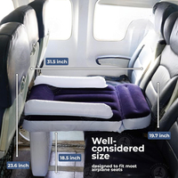 Cama de avión inflable para niños pequeños, colchón de cama de viaje para bebés con cinturón de seguridad para tren, autobús, Coche