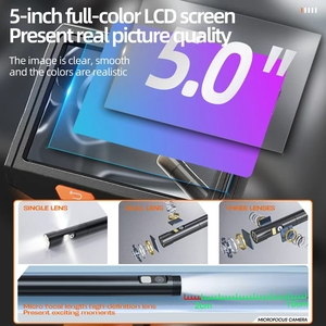 Endoscope industriel portable <span class=keywords><strong>ATM</strong></span> LCD <span class=keywords><strong>5</strong></span> pouces, étanche IP67, carte mémoire 32 Go, outil d'inspection multi-scénarios - Product Image 6