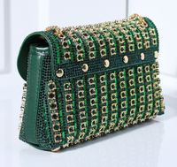 Sac de Soirée Designer pour Femme, Petit Sac Bandoulière Tendance, Pochette Femme en PU avec Chaîne, Rabat, Haute Qualité