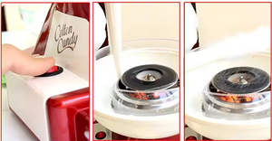 เครื่องทำขนมสายไหมสำหรับเด็กเครื่องทำขนมสายไหมไฟฟ้าสีชมพูน่ารักแบบพกพาขนาดเล็ก - Product Image 4