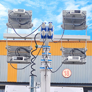 <span class=keywords><strong>Tours</strong></span> d'éclairage mobiles LED 4x400W, mât télescopique de 9m, diesel, solaire, portable, éclairage extérieur pour travaux de construction et minières - Product Image 3