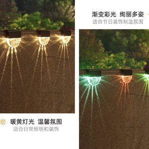 Đèn Ấm + Đèn LED Năng Lượng Mặt Trời Màu RGB Đèn Ban Công Năng Lượng Mặt Trời Cầu Thang Lối Đi Đèn Sân Vườn Ngoài Trời Đèn Năng Lượng Mặt Trời Đèn Năng Lượng Mặt Trời - Product Image 3