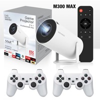 Proyector de Videojuegos Portátil M300 Max con Controlador Inalámbrico de 2.4G, Compatible con Salida HD de 720p, Nuevas Ventas