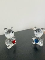 Ornements en cristal en forme de petit ours, décorations de bureau mignonnes avec motif de cœur d'animal de dessin animé, cadeaux d'anniversaire pour les meilleures amies des filles