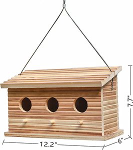 Ngoài trời chim Nhà Phòng cho 3 gia đình chim 3 lỗ <span class=keywords><strong>Bluebird</strong></span> Finch hồng y treo birdhouse làm tổ - Product Image 4