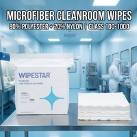 Lingettes WIPESTAR Classe 100 pour salles blanches, chiffons de nettoyage en microfibre sans peluches pour essuyer les lentilles optiques, échantillons gratuits