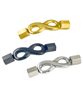 Fermoir à clou hexagonal en forme de 8 en acier inoxydable pour la fabrication de bracelets en cuir - Product Image 1