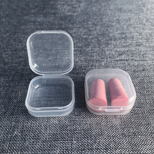 35*35*18mm Earplug anti-noise transparent small PP cover small plastic box earplug storage