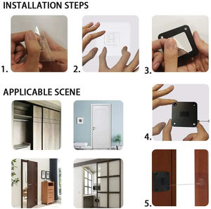 Cierrapuertas Automático sin Perforaciones, Cierre Automático para Puerta Corredera, Cierrapuertas con Sensor para Puerta de Vidrio, Dispositivo de Cierre con Tensión de 500G - Product Image 5