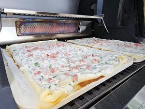 Ceramic Pizza Stone Rectangular 38x30cm Non-Stick 10mm <strong>Thick</strong> for Oven &amp; <strong>Grill</strong> Baking Pizza Bread Tart Flambe New - Product Image 5