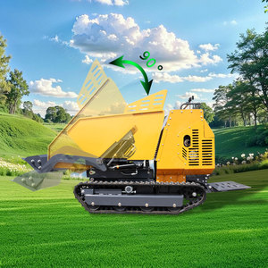 Mini-dumper sur chenilles avec <span class=keywords><strong>pelle</strong></span> frontale, camion benne hydraulique compact, idéal pour les travaux de génie civil – Vente directe usine - Product Image 2