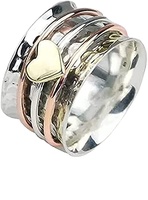 Jy Bague Spinner en argent papillons, bagues de soulagement de l'anxiété Fidget Cadeau inspirant personnalisé pour les femmes