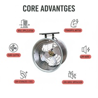 Ventilateur de circulation d'air suspendu Han Zhichen pour serre et ferme avicole, ventilateur de plafond de refroidissement à flux annulaire, OEM, avec roulement à billes en acier inoxydable