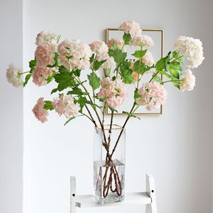 Flor Artificial Realista Hecha a Mano <span class=keywords><strong>de</strong></span> Alta Gama, Hortensia <span class=keywords><strong>de</strong></span> 5 Cabezas Tipo Bola <span class=keywords><strong>de</strong></span> Nieve, Rama Larga <span class=keywords><strong>de</strong></span> Plástico, para el Día <span class=keywords><strong>de</strong></span> San Valentín - Product Image 3