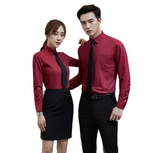 Professional Unisex White Long Sleeve Business Shirt Slim Fit Anti-Wrinkle Bamboo Fiber Workwear For Office And Sales Uniforms - Product Image 5