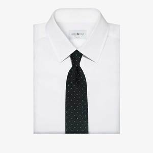 Классический черно-серый галстук для мужчин из шелка с полосками, узором кешью, однотонный, 8 см, из шелка тутового шелкопряда, жаккардовый, с возможностью индивидуального заказа - Product Image 2