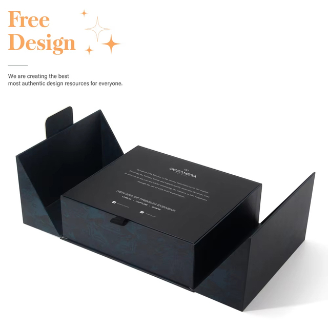 Custom logo Printed Hard Double Open Door Gift Packaging Box Luxury Recyclable Cardboard Rigid Box