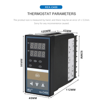 Contrôleur de température numérique intelligent Rex-C400, contrôleur PID, thermostat de four