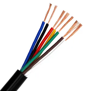 Electric Wire Price RVV 7core 0.5mm High Quality PVC Insulated Copper Wire For Equipment Power Signal Control Transmission Cable